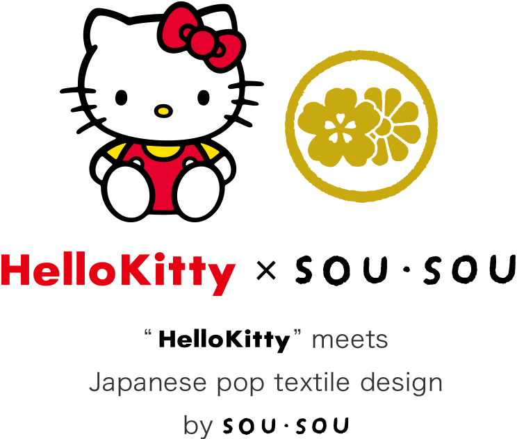 Hello Kitty meets Japanese pop textile design by SOU・SOU